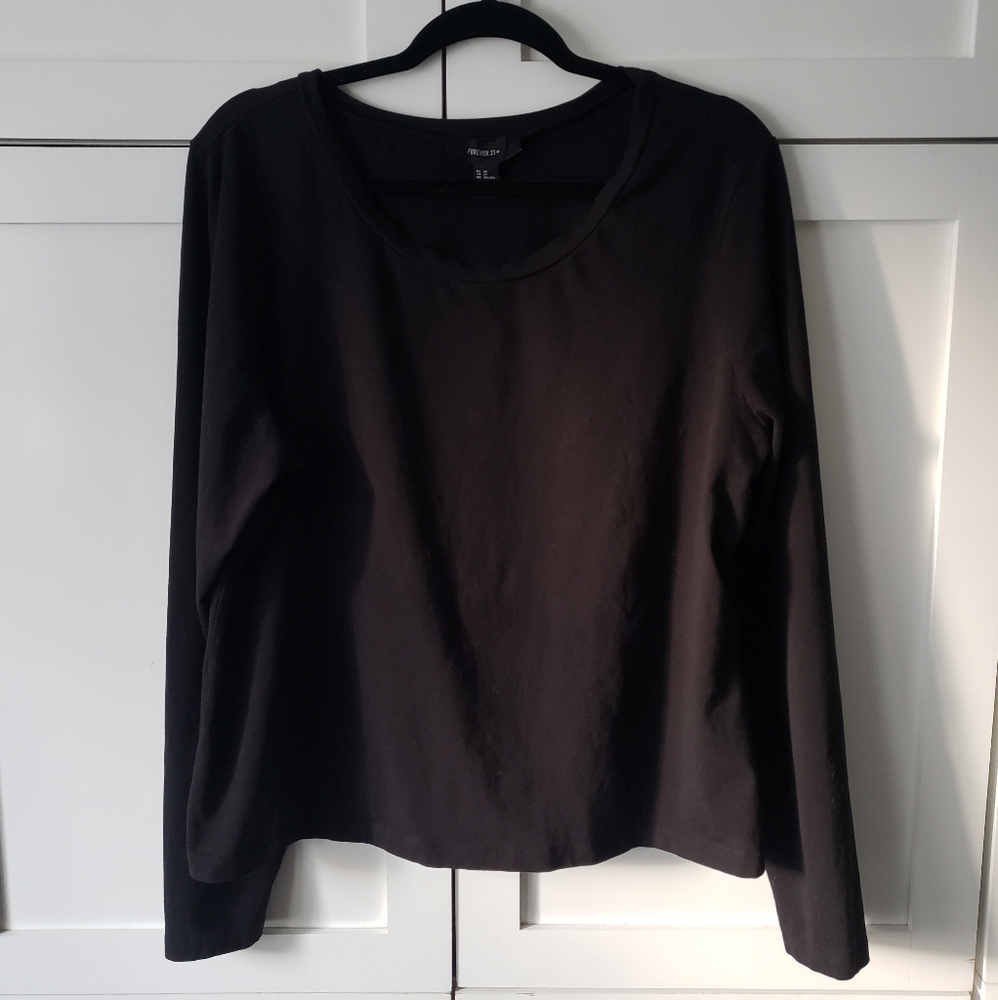 Forever 21 Black Long Sleeve Shirt - size 3x